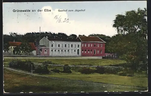 AK Grünewalde / Elbe, Gasthof zum Jägerhof
