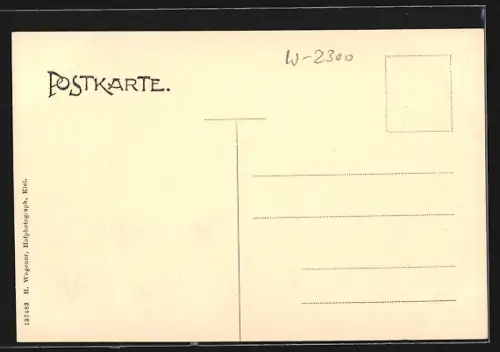 AK Kiel, Strassenpartie am Walkerdamm / Ecke Bäckergang