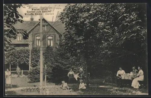 AK Westen / Aller, Gasthof zum Bahnhof von Wilhelm Heims