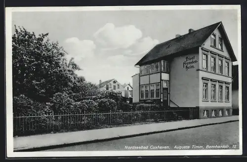AK Cuxhaven, Hotel Auguste Timm in der Bernhardstrasse 12