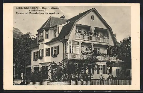 AK Partenkirchen, Haus Giglberger in der Bahnhofstrasse
