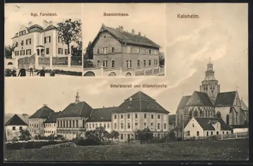 AK Kaisheim, Strafanstalt u. Klosterkirche, Beamtenhaus u. Kgl. Forstamt