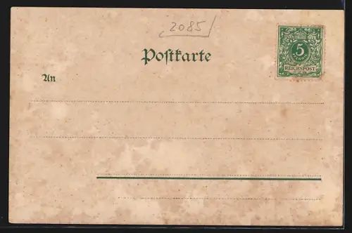 Lithographie Quickborn / Holstein, Gasthaus Schützenhof, Schmid`s Gasthof, Gastwirtschaft zum Bilsener Wohld.