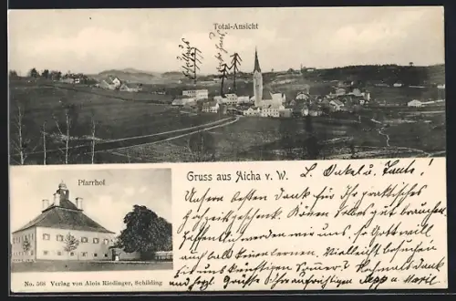 AK Aicha v. W., Totalansicht, Pfarrhof
