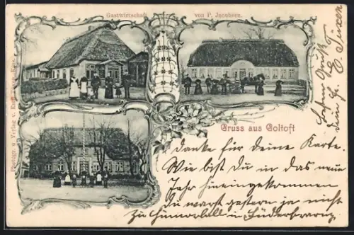 AK Goltoft, Ansichten der Gastwirtschaft von P. Jacobsen