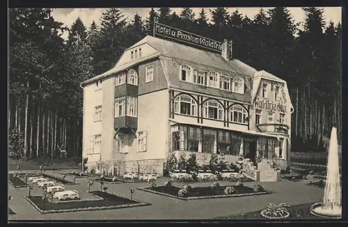 AK Masserberg /Thür., Kurhotel und Pension Berghaus Waldfrieden