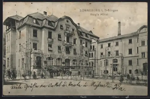 AK Sonneberg i. Thüringen, Hotel Krug