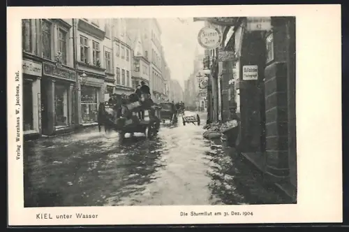 AK Kiel, Die Sturmflut am 31. Dezember 1904