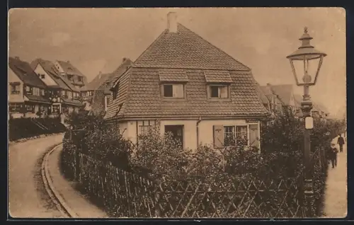 AK Fürth / Bayern, Baugenossenschaft Eigenes Heim E. G. m. b. H., Einfamilienhaus mit Strassenpartie