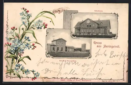 AK Beringstedt, Bahnhof Beringstedt, Schulhaus