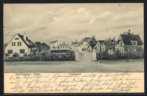 Künstler-AK Rotenburg i. Hann., Kalandshof
