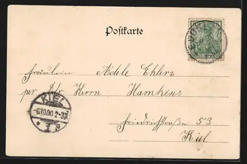 AK Eddelak, Strasseneck an der Handlung von H. Herrmann