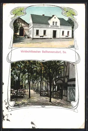 AK Seifhennersdorf /Sa., Gasthaus Waldschlösschen