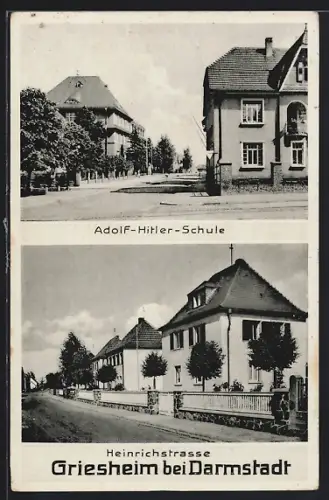 AK Griesheim b. Darmstadt, Schule, Heinrichstrasse