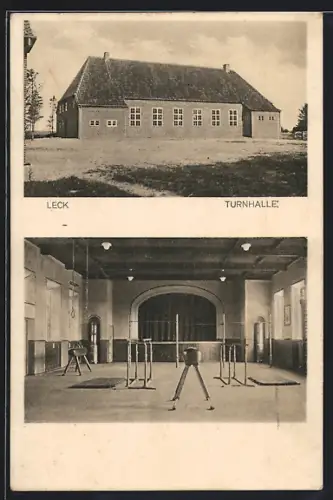 AK Leck, Turnhalle, Innen- und Aussenansicht