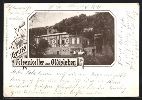 AK Oldisleben, Gasthaus Felsenkeller