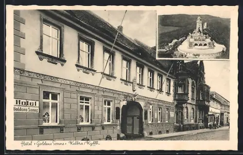 AK Kelbra / Kyffh., Hotel Goldene Sonne