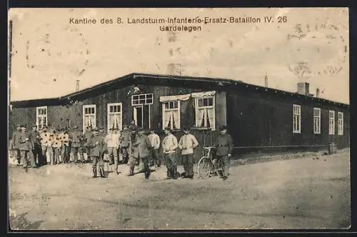 AK Gardelegen, Kantine des 8. Landsturm-Infanterie-Ersatz-Bataillon IV. 26