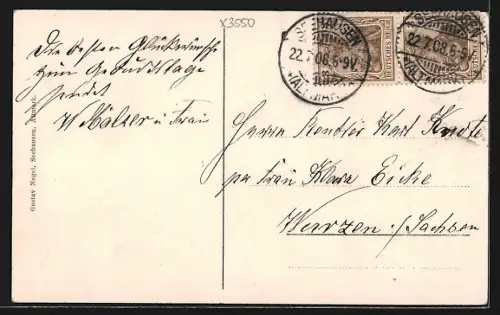 AK Seehausen /Altmark, Beusterstrasse mit Blick zur Kirche