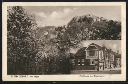 AK Blankenburg am Harz, Gasthaus zur Eisenbahn