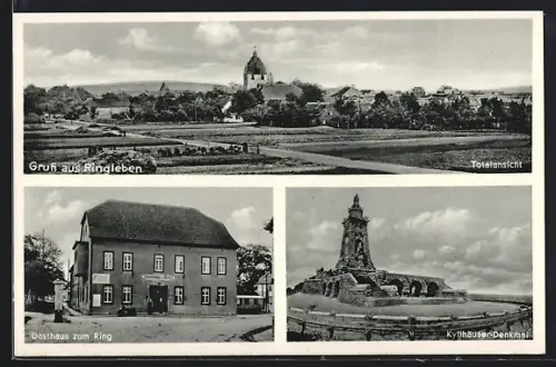 AK Ringleben / Artern, Gasthaus zum Ring, Ortsansicht