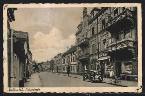 AK Drebkau /N. L., Partie in der Hauptstrasse