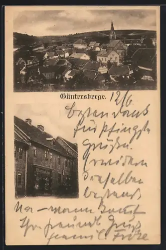 AK Güntersberge, Handlung R. Rausche, Ortspanorama