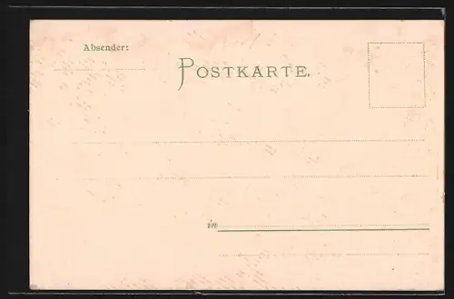 Lithographie Eberstadt / Darmstadt, Hotel Waldfriede