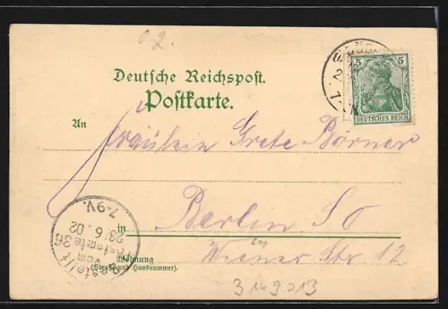 Lithographie Dallgow-Döberitz, Gasthaus zum Deutschen Kaiser, Lager, Wasserturm, Garnison- Verwaltungsgebäude