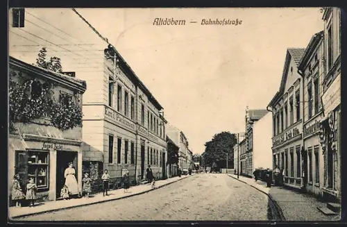 AK Altdöbern, Hotel-Restaurant von Emil Pachtmann in der Bahnhofstrasse