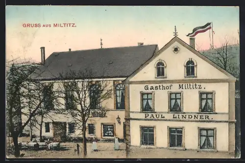 AK Miltitz / Meissen, Gasthof Paul Lindner