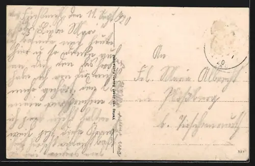 AK Fuchsmühl i. Opf., Schulhaus, Wallfahrtskirche, Gescäftshaus von J. Bauer und Hackelstein