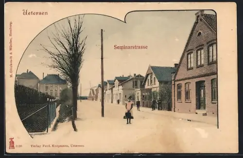 AK Uetersen, Passanten in der Seminarstrasse