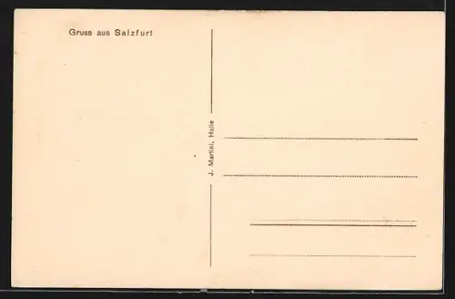 AK Salzfurt b. Raguhn, Gasthof von F. Troitzsch, Domäne und Denkmal