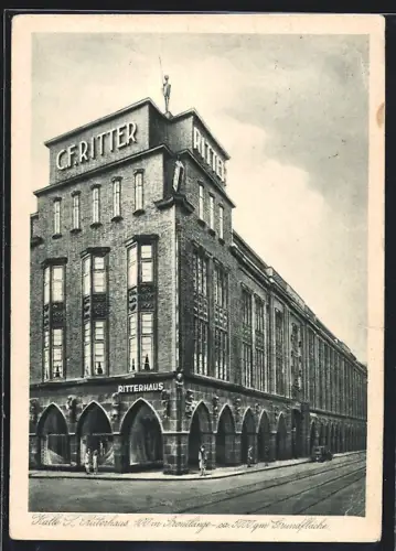 AK Halle /Saale, Ansicht vom Ritterhaus, Leipzigerstrasse 87/92