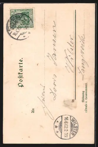 Lithographie Pinneberg, Gasthof zur Eiche, Radrennbahn /Velodrom