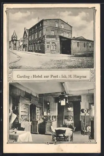 AK Garding, Hotel zur Post von H. Hargens