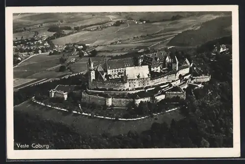 AK Coburg, Veste Coburg, Fliegeraufnahme
