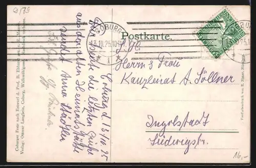 Künstler-AK Coburg, Veste Coburg