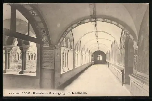 AK Konstanz, Kreuzgang im Inselhotel