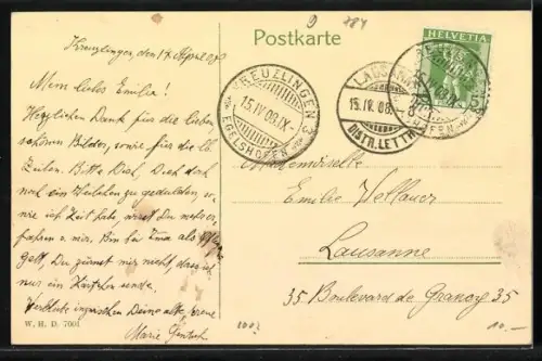 AK Konstanz a. Bodensee, An der Rheinbrücke