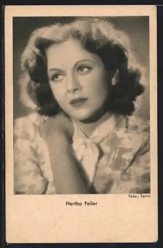 AK Schauspielerin Hertha Feiler, Porträt