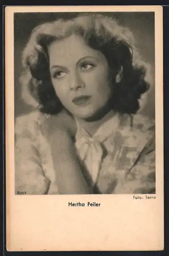AK Schauspielerin Hertha Feiler, Porträt