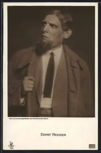 AK Schauspieler Ernst Reicher in Kostüm mit Kinnbart