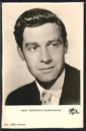 AK Schauspieler Paul Christian Hubschmidt in charmantem Portrait