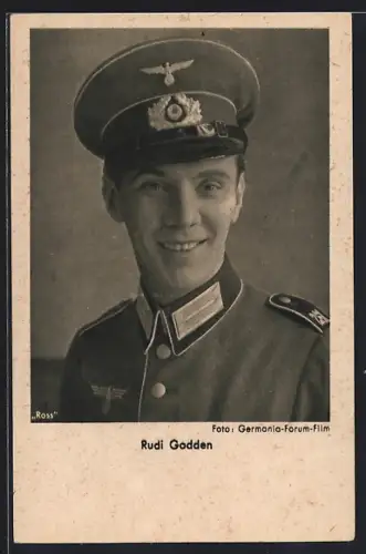 AK Schauspieler Rudi Godden in der Uniform einer Filmrolle