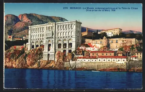 AK Monaco, Le Musée océanographique et la Tête de Chien