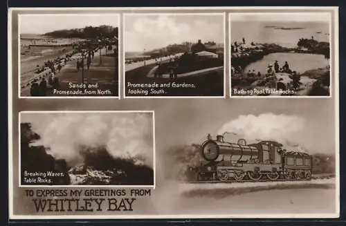 AK Whitley Bay, Sands and Promenade, Gardens, Bathing Pool