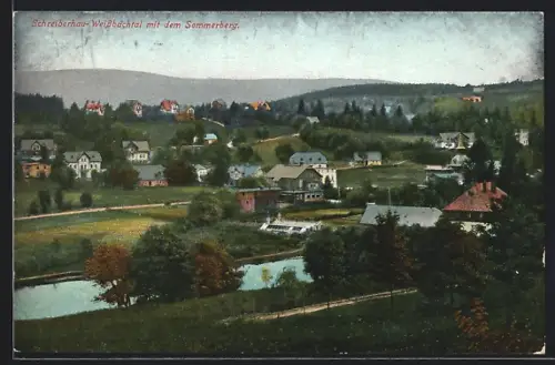 AK Schreiberhau-Weissbachtal, Ortsansicht mit dem Sommerberg