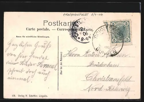 AK Zackelklamm /Riesengebirge, Eingang in die Klamm